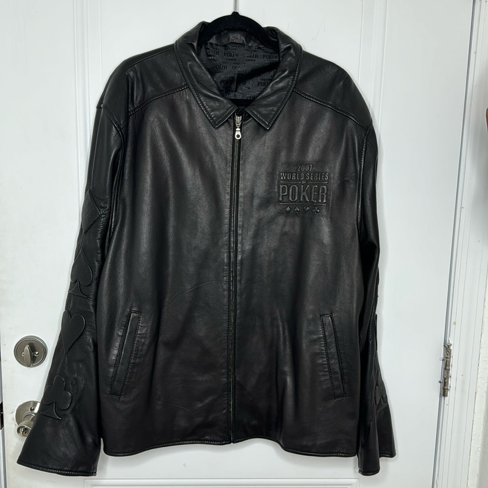 Leather World Series of poker jacket